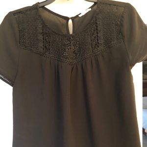 Black Shirt w/ button up back